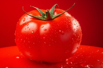 a close up of a tomato