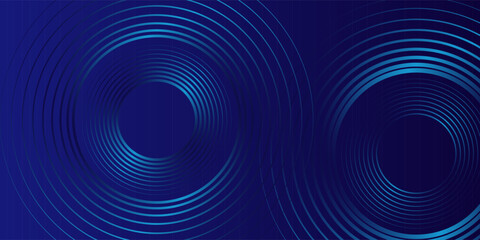 Blue abstract background with blue glowing geometric lines. Modern shiny blue oval lines pattern. Curved lines. Futuristic technology concept. Suit for banner, brochure, corporateblue art