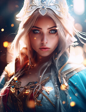 RPG DND fantasy character for Dungeons and Dragons, Roleplay, Avatar, Female, Hero, Adventurer, Valkyrie, Goddess