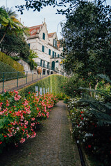 Monte Tropical Garden and Palace in Madeira Portugal - travel background