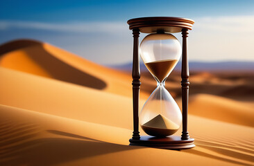  Hourglass on sand