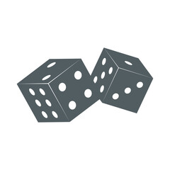 dice on white icons