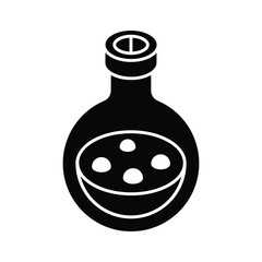 Liquid inside flask showing concept of lab experiment