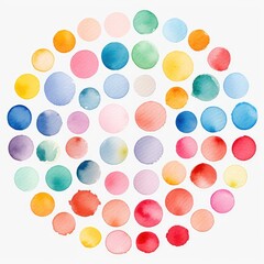 Beautiful spots of different colors in the shape of a circle