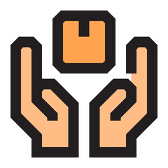 parcel insurance icon illustration