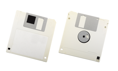 two floppy disks