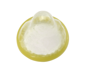 close up of a condom - clipping path