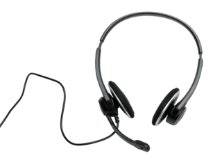 audio headset  - clipping path