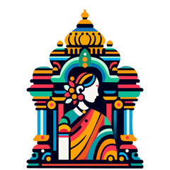 Indian Woman Abstract traditional design