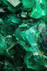 Emerald stone texture, rich green shades with natural inclusions,