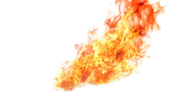 Red and Yellow Fire. A bright red and yellow fire against a stark white background, creating a striking contrast. The flames flicker and dance, casting warm and vibrant hues across the scene.