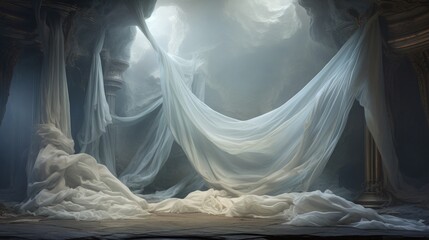 Ethereal environment with cloth