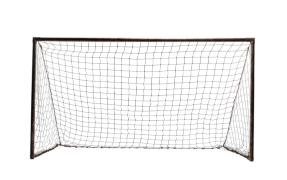 Soccer Goal net. The netting is taut, and the goalposts are sturdy, ready for intense gameplay. The image conveys a sense of anticipation and readiness for action.