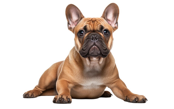 Brown and Black Dog. A brown and black dog is lying down on top of a clean white floor. The dog appears relaxed and is peacefully resting on the smooth surface. - Powered by Adobe