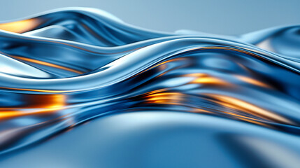 Abstract Blue Wave Design, Fluid Motion and Modern Elegance, Artistic Background Concept