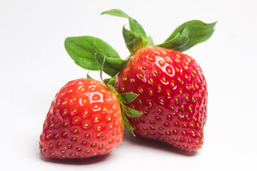 strawberries isolated on white background