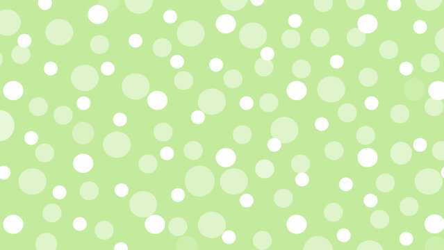 green background with polka dots