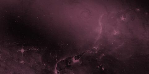 Interstellar Harmony. Deep space landscape in red tones. Elements of this image furnished by NASA. Science fiction.