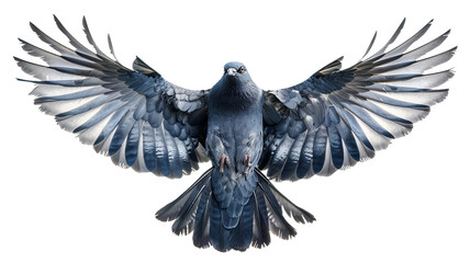 Feathers ruffled, wings spread wide, each bird's essence depicted. This png file on a transparent...