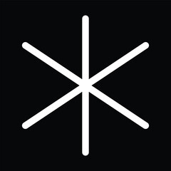 asterick icon on black background