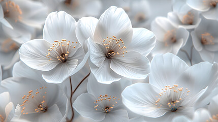 White flower,s vector floral