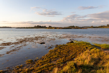 sunset over the river