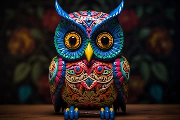 Poster a colorful owl figurine © Victor