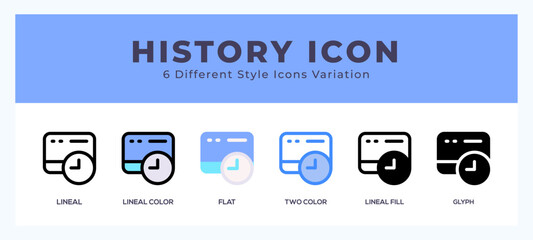 History icon vector for web. and mobile app