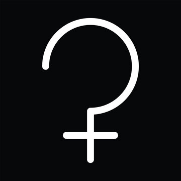 ceres astrology symbol. zodiac, astronomy and horoscope sign. isolated vector image in simple style with black background