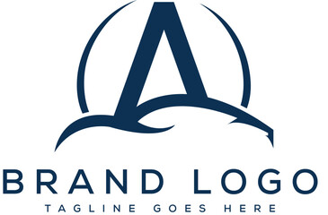 Letter A logo design vector template design for brand