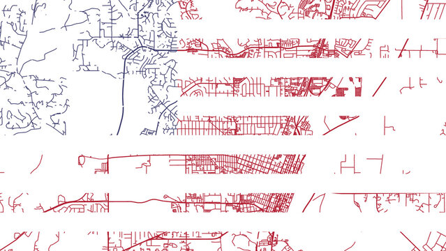 Map of the city of Corvallis Oregon with an American Flag overlay.