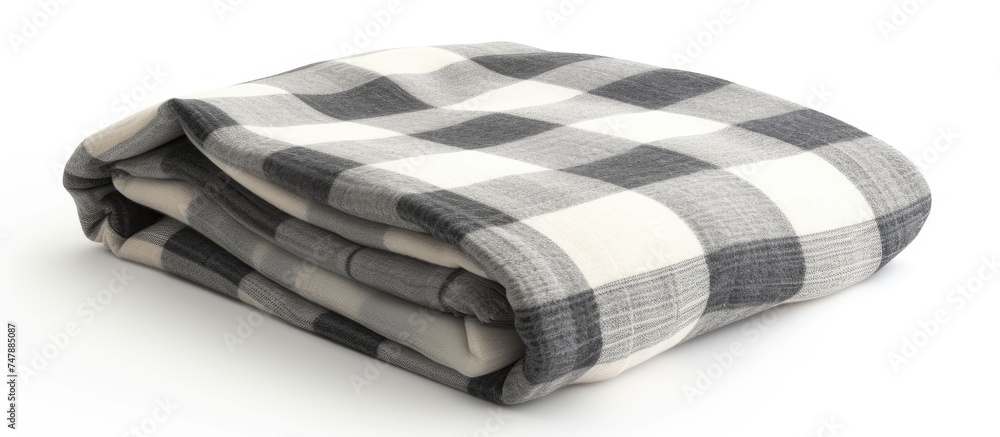 Aufkleber a stack of blankets in various colors and textures are neatly piled on top of each other, creating a