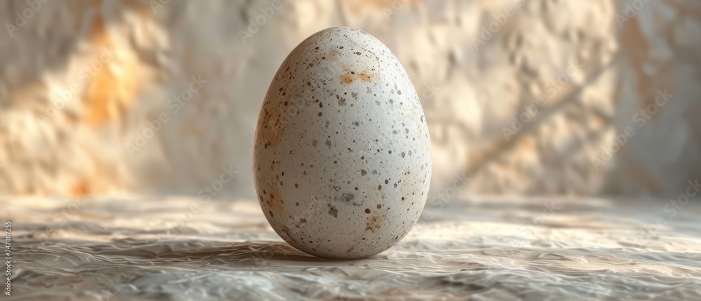 Poster easter holiday. 3d rendering of a blank background with an egg.