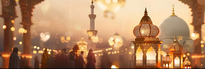 Celebration of islamic eid mubarak 