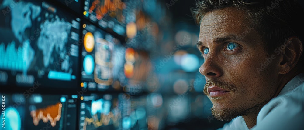 Aufkleber ai artificial intelligence data analysis technology for financial investments in crypto currency, fo