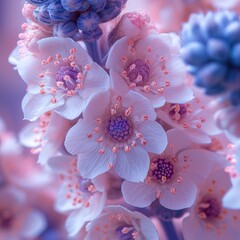 macro photo of yarrow flower in outdoor wildlife