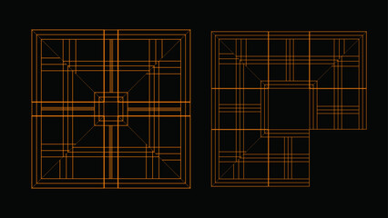  Rave psychedelic retro futuristic set. Surreal geometric shapes, abstract backgrounds gradient grid, wireframe, cyberpunk elements perspective grids. Vector elements and signs illustration