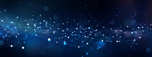 Obraz premium tech background with connected dots