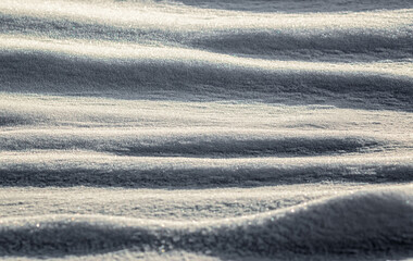 Fototapeta na wymiar snow field in the afternoon without people