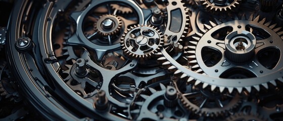 Details The gear is made of metal. Mechanical gears made of stee