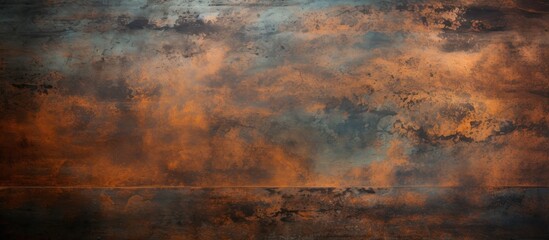 abstract background of old rusty metal surface with blue and brown color - obrazy, fototapety, plakaty