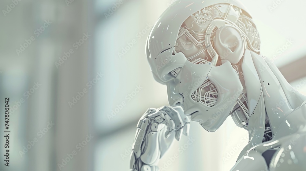 Poster Machine learning business internet technology concept based on artificial intelligence.