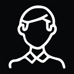man avatar with black background