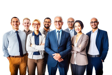 Obraz premium Group of male professionals of different professions in service uniforms, white background isolate.