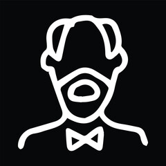 old man avatar with hairs and beard