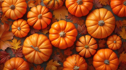 food background ripe pumpkins