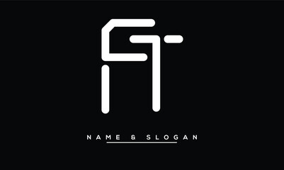 FT,  TF,  F,  T  Abstract  Letters Logo Monogram