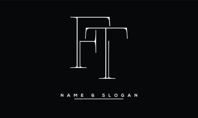 FT,  TF,  F,  T  Abstract  Letters Logo Monogram