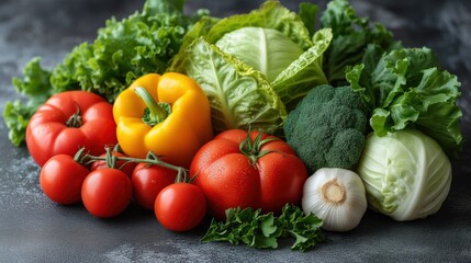 food background variety of fresh vegetables