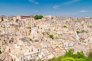 Matera, Italy, view of the old town  - 747900216